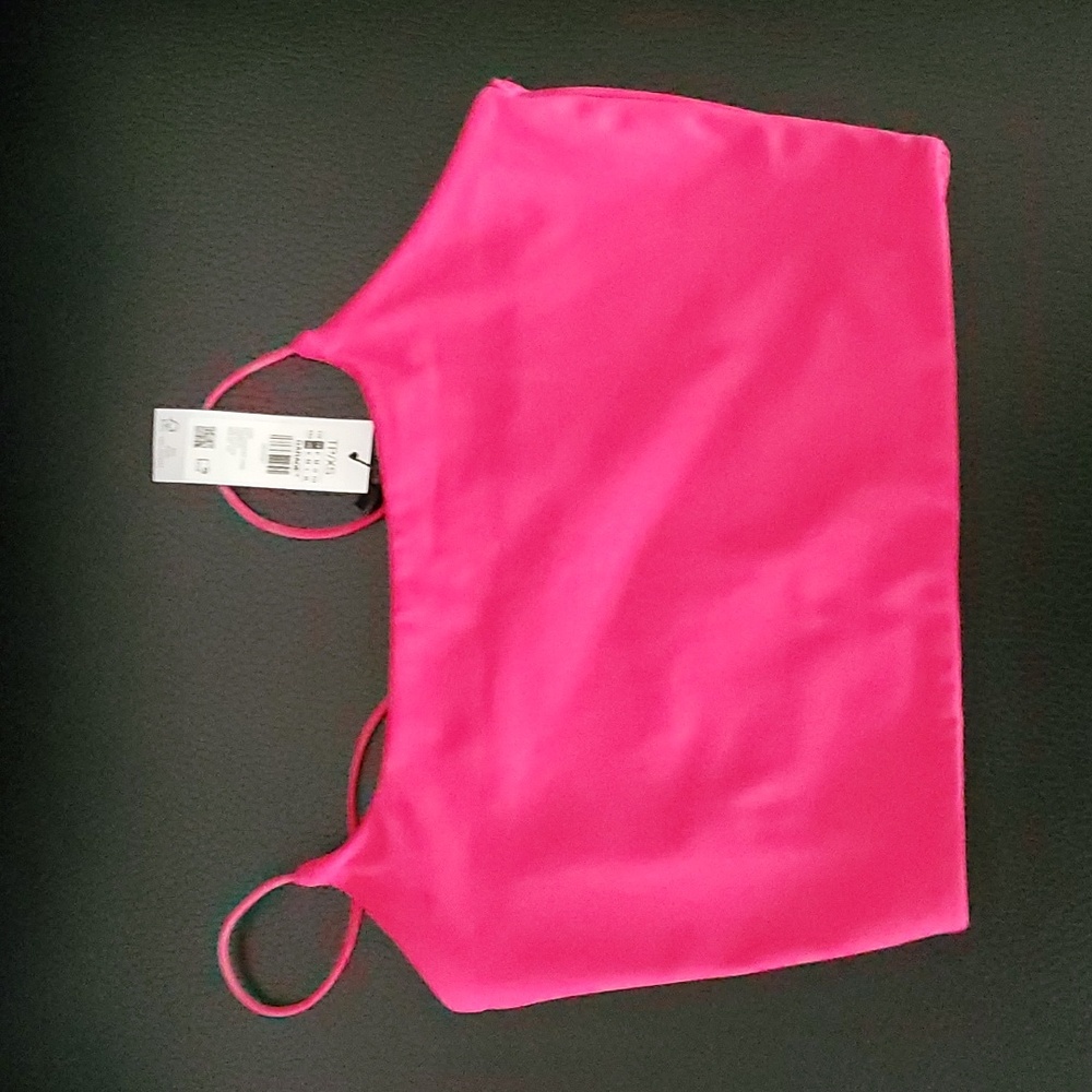 Hot pink crop tank top